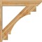 Ekena Millwork Merced Slat Rough Sawn Outlooker, Western Red Cedar, 8"W x 44"D x 44"H OUT08X44X44MRC06RWR - alternate 3